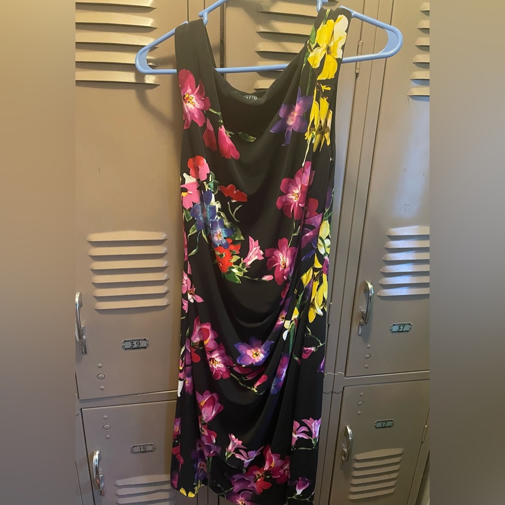 Lauren Ralph Lauren Floral and Black Dress-Size 8